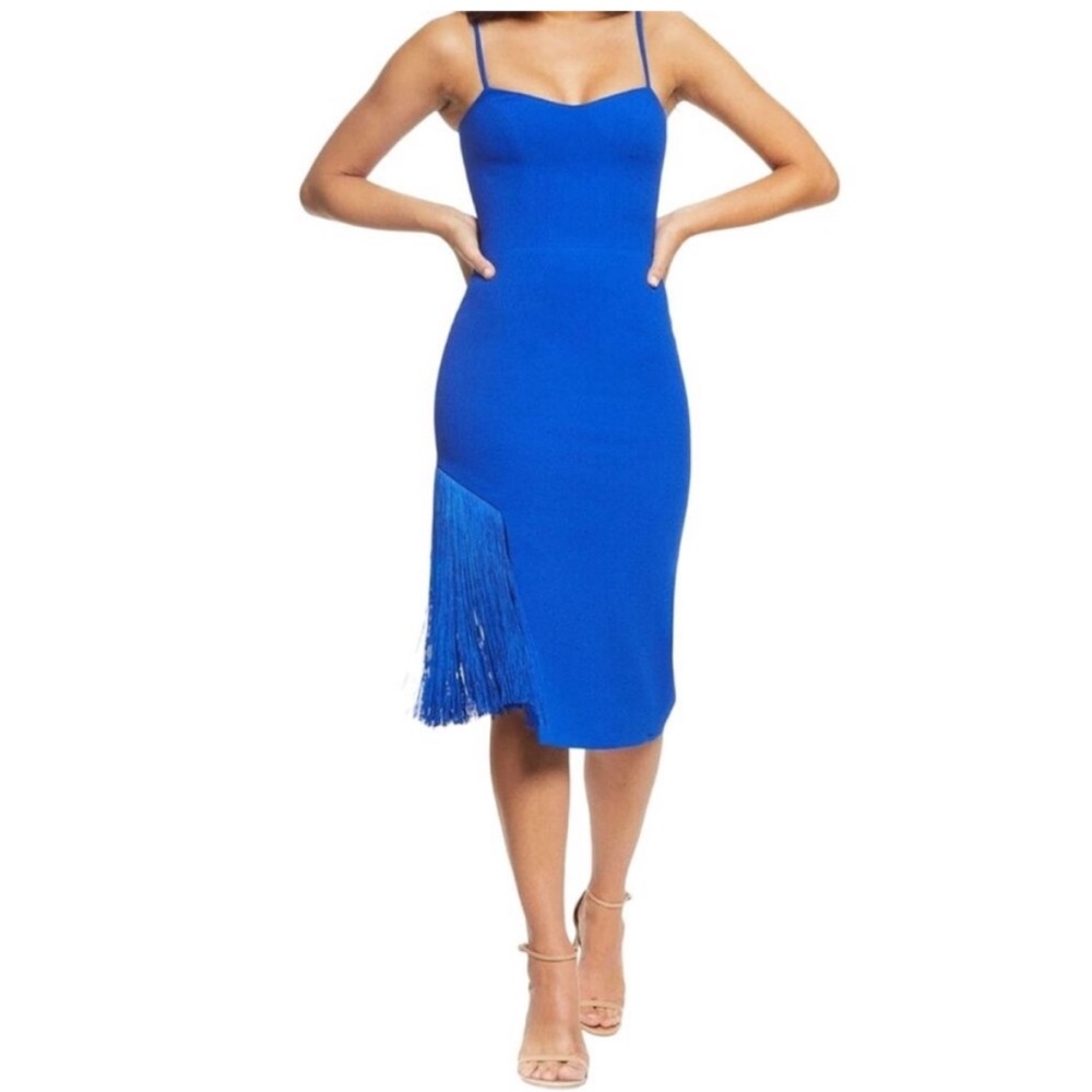 Dress the Population Vibrant Blue Midi Dress - Picture 2 of 9
